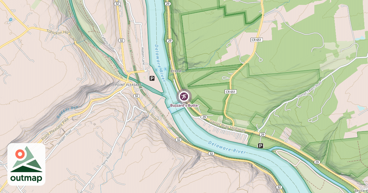 Map of Buzzard's Butte