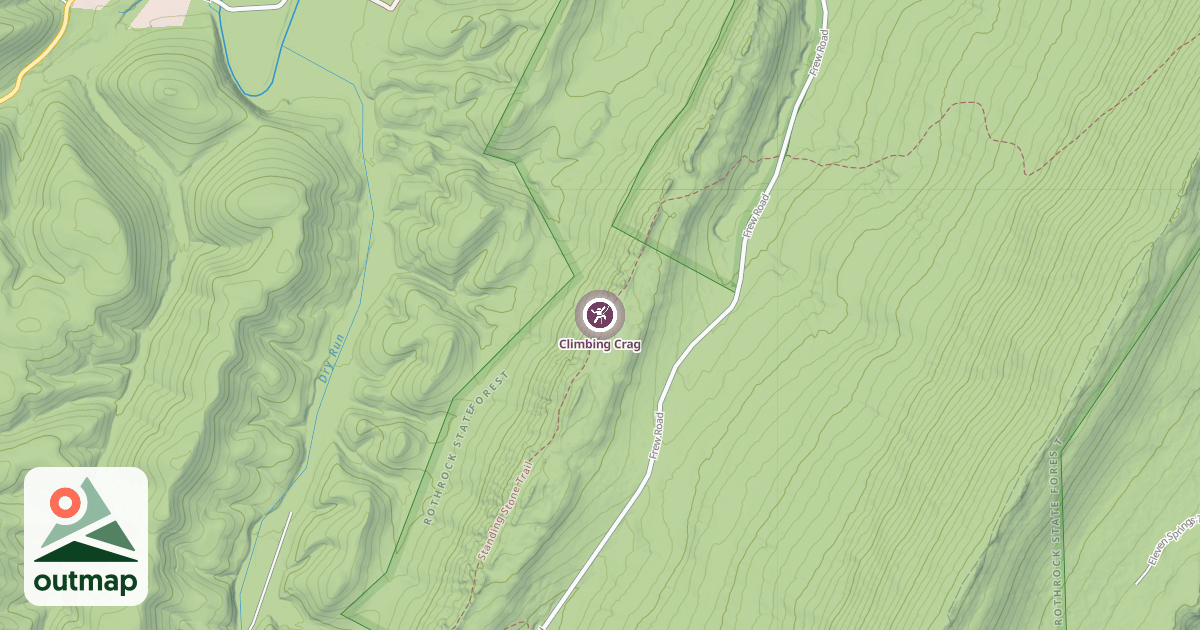 Map of Climbing Crag