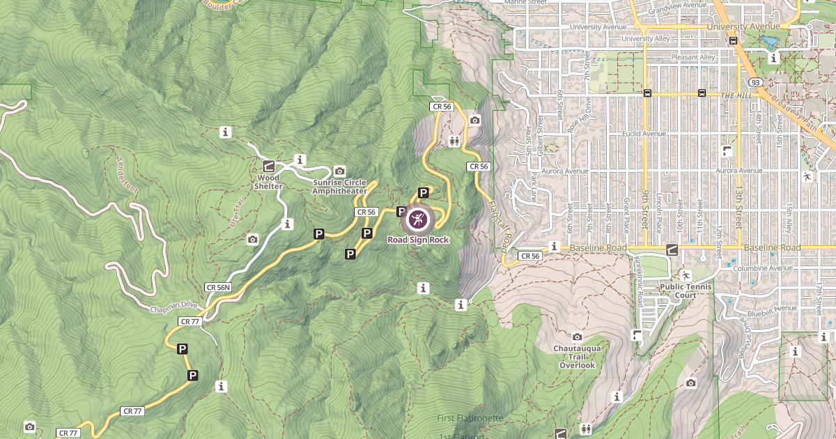 Map preview of Road Sign Rock