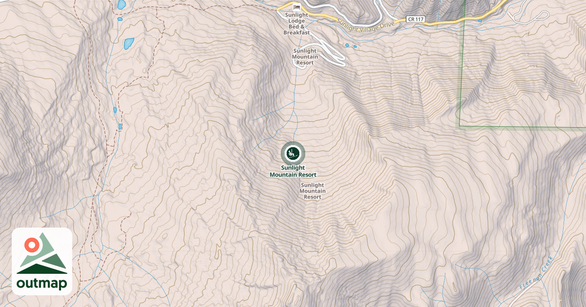 Map of Sunlight Mountain Resort