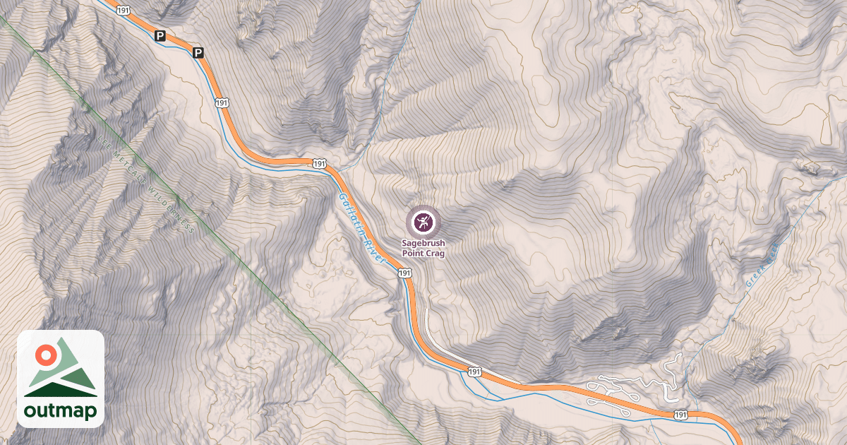 Map of Sagebrush Point Crag