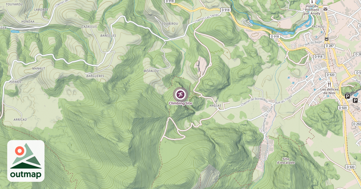 Map of Climbing Site