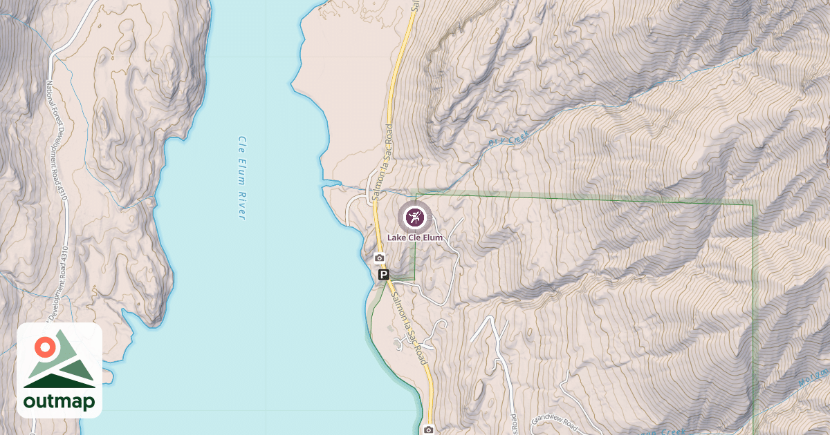 Map of Lake Cle Elum