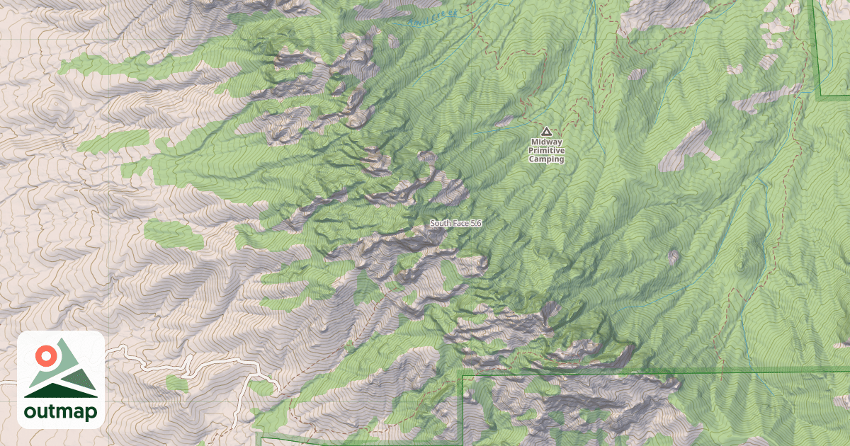 Map of South Face