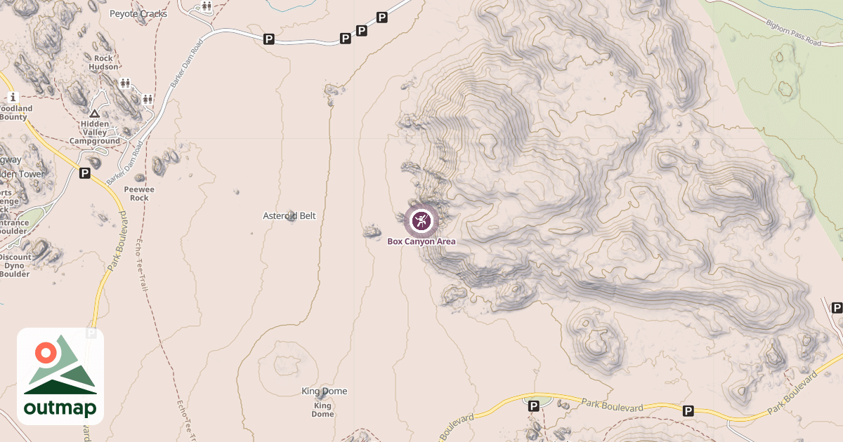 Map of Box Canyon Area