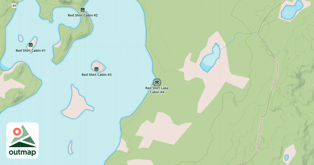 Map of Red Shirt Lake Cabin #4