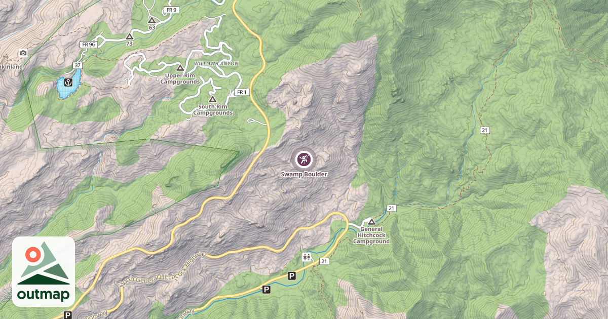 Map of Swamp Boulder