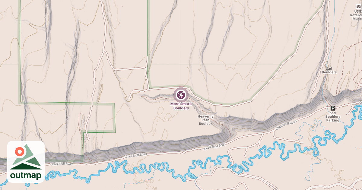 Map of More Smack Boulders