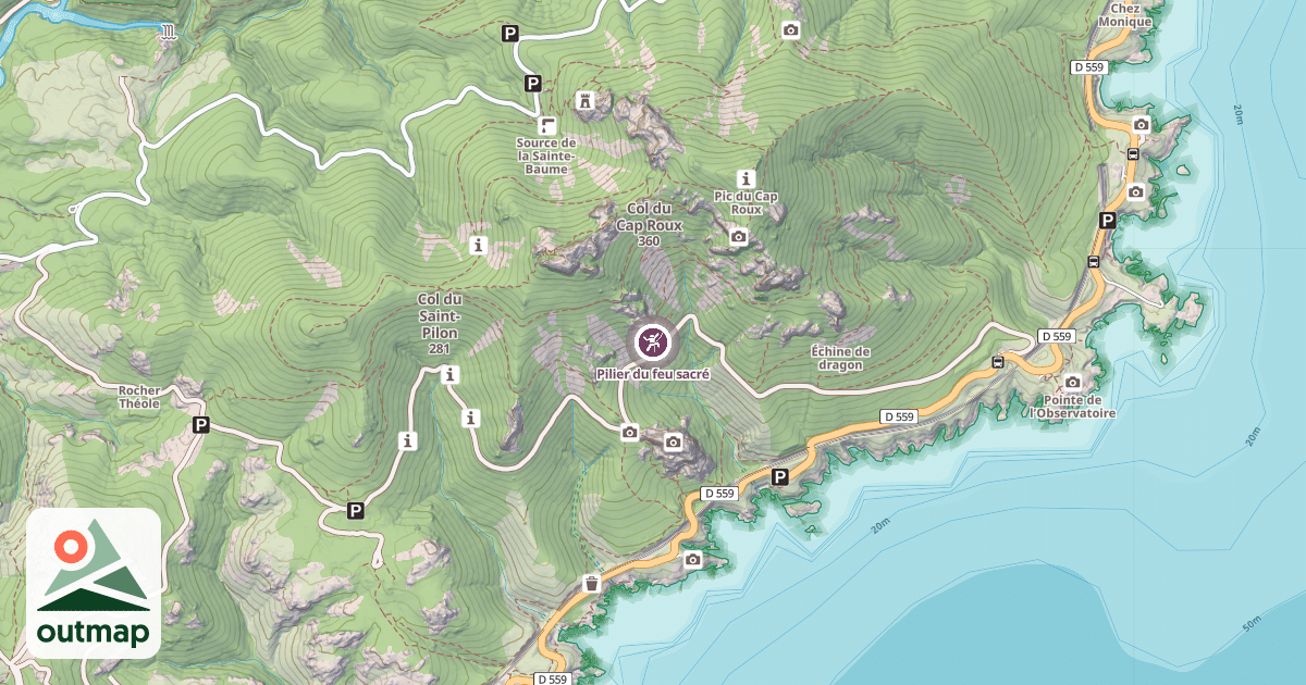 Map of Pilier du feu sacré