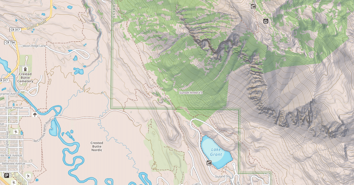 Map preview of Sunset Arete