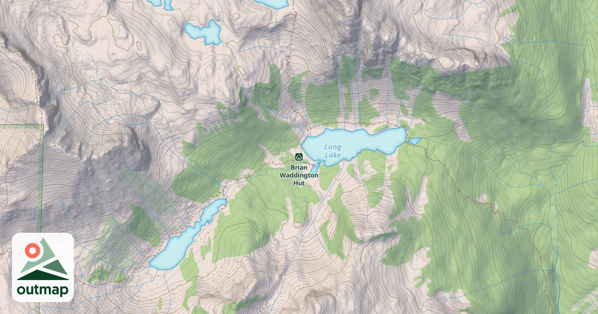 Map of Brian Waddington Hut