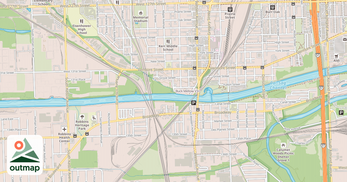 Map of Buck Mellow