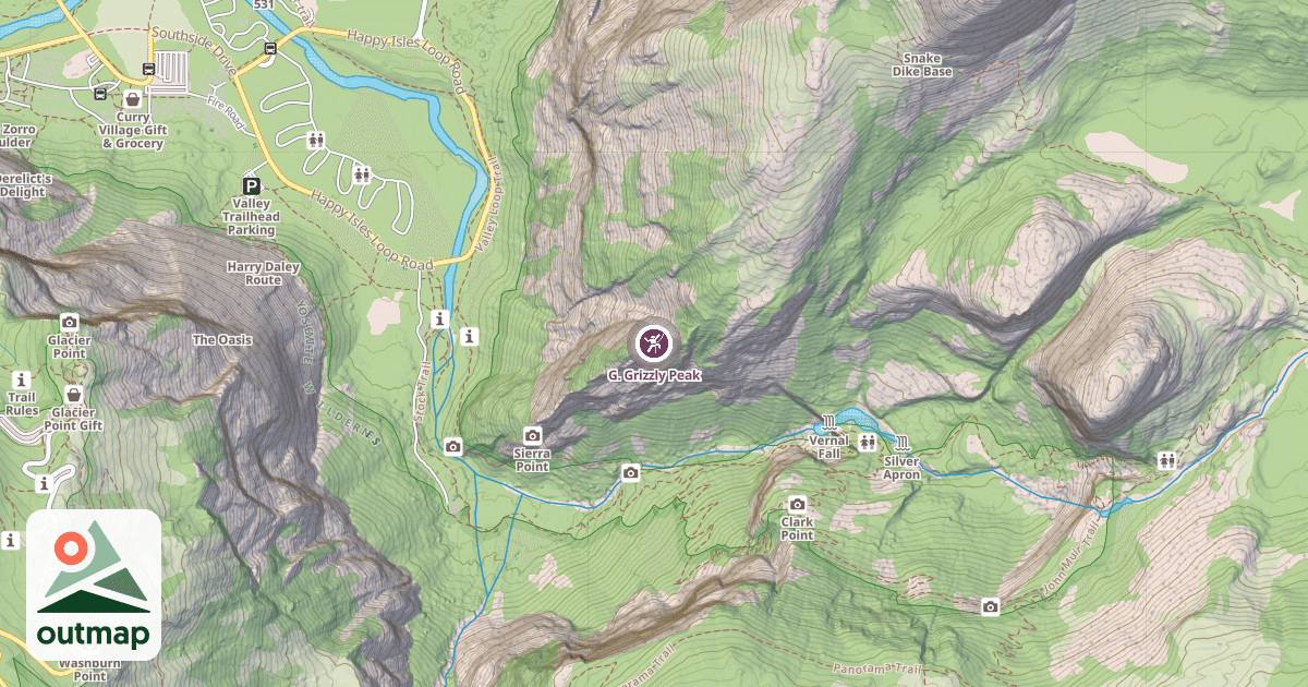 Map of G. Grizzly Peak