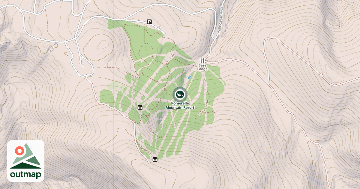 Map of Pomerelle Mountain Resort