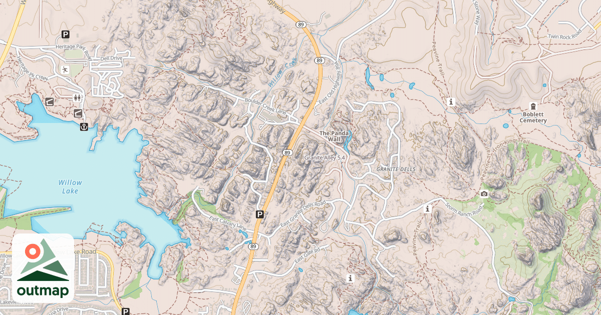 Map of Granite Alley