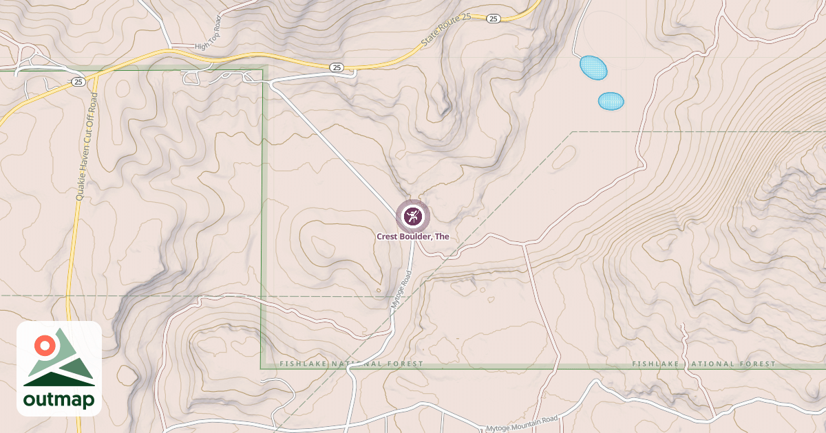 Map of Crest Boulder, The