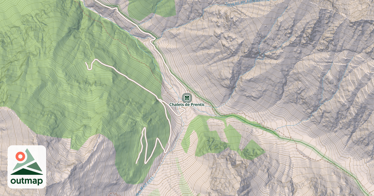Map of Chalets de Prentic