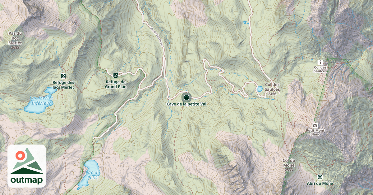 Map of Cave de la petite Val