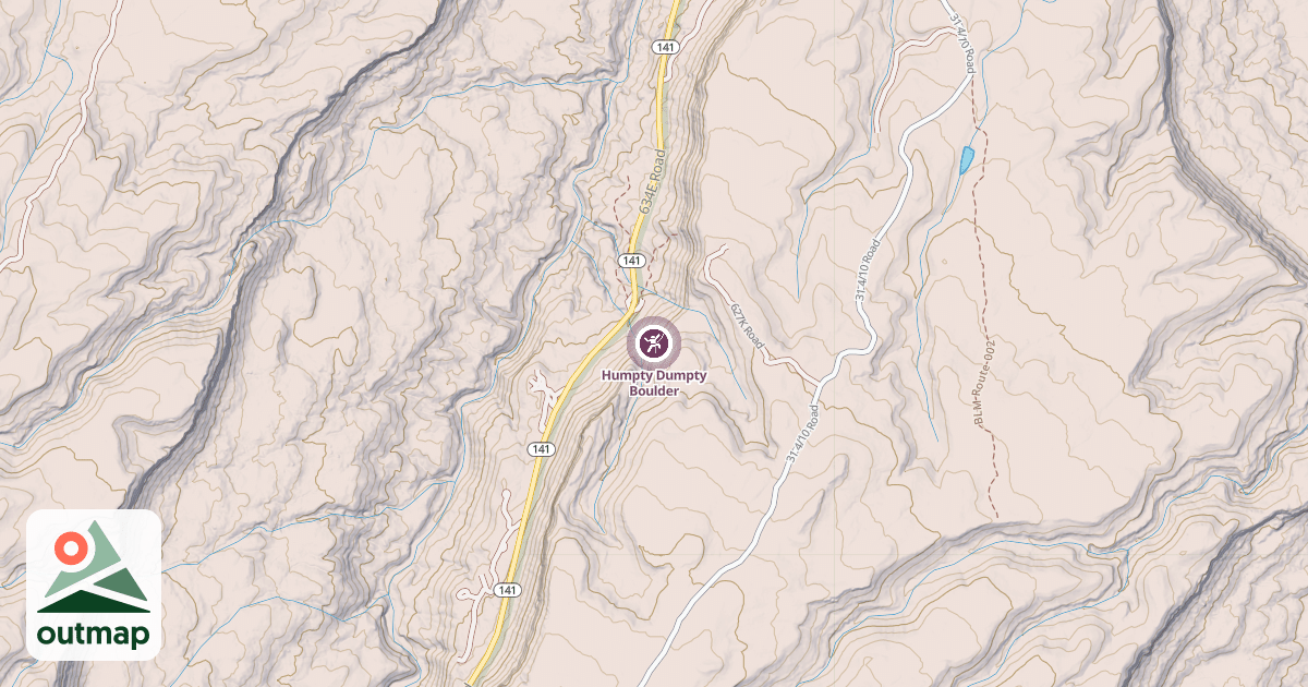 Map of Humpty Dumpty Boulder