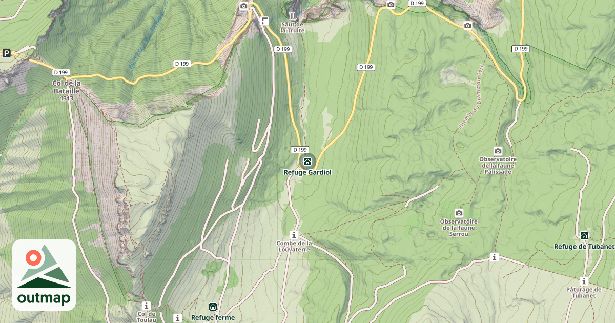 Map of Refuge Gardiol
