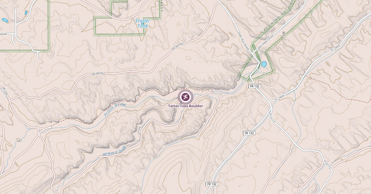 Map preview of Tatter Toes Boulder