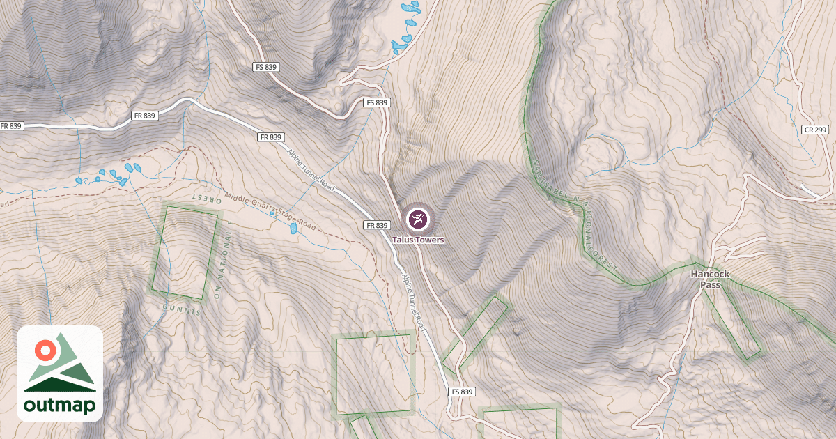 Map of Talus Towers