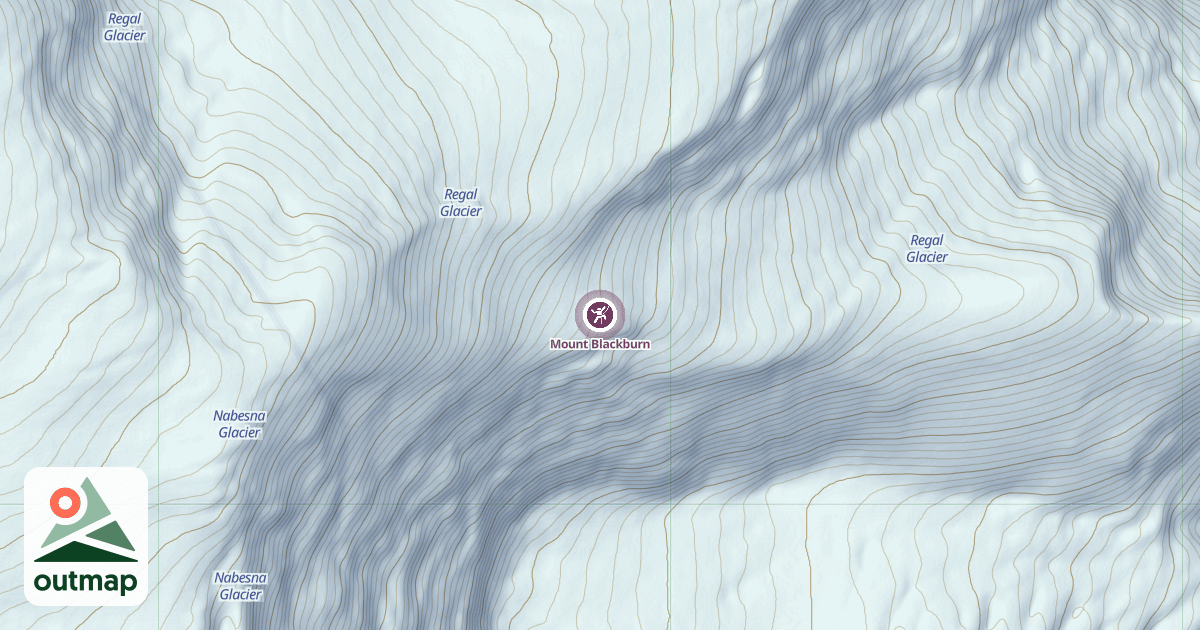 Map of Mount Blackburn