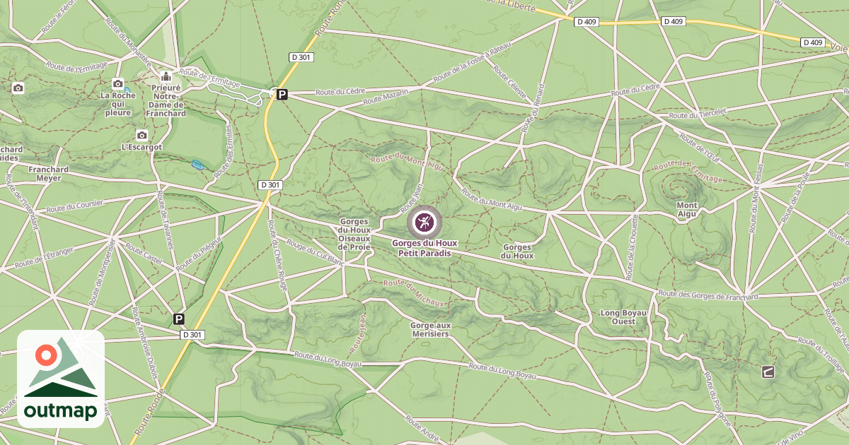 Map of Gorges du Houx Petit Paradis