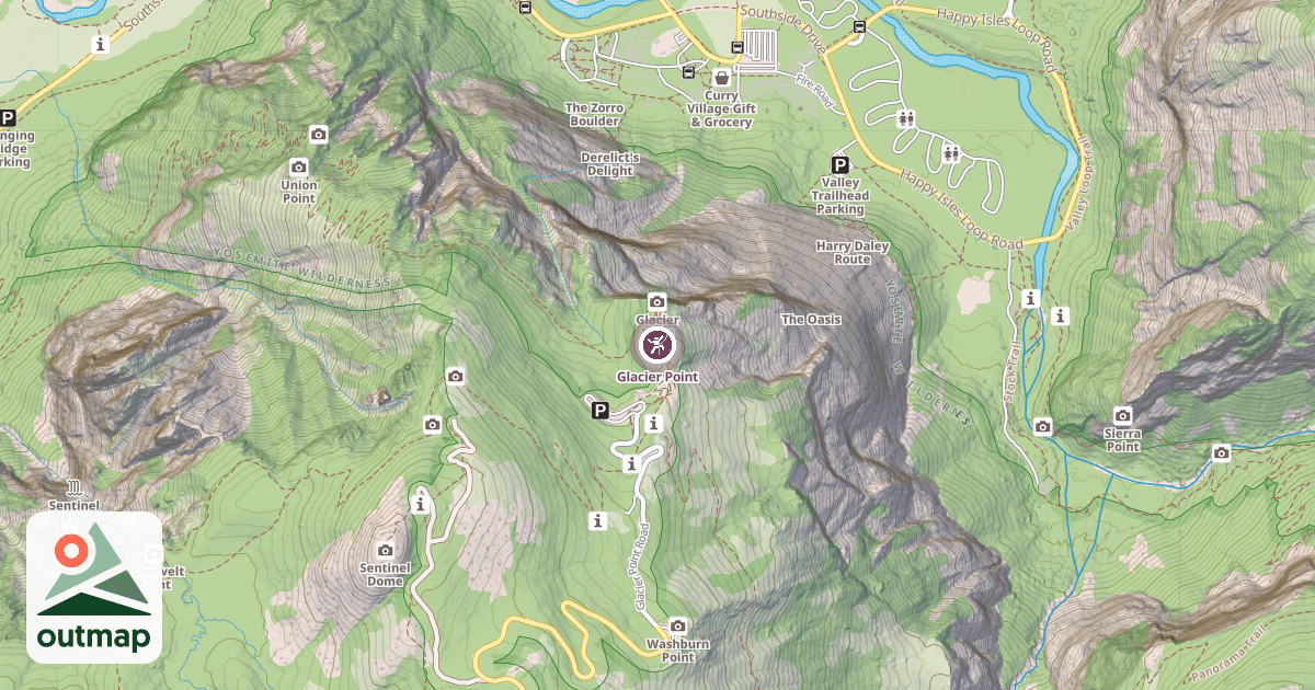 Map of Glacier Point