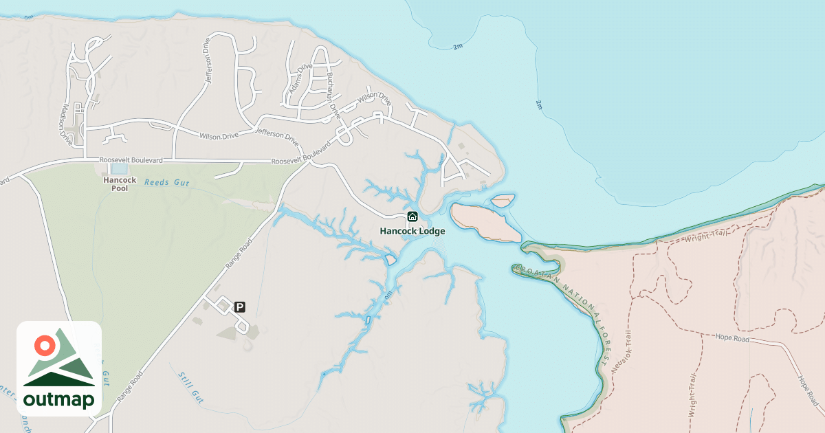Map of Hancock Lodge