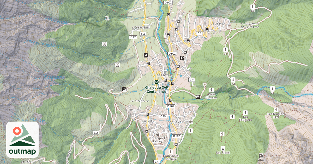 Map of Chalet du CAF Contamines