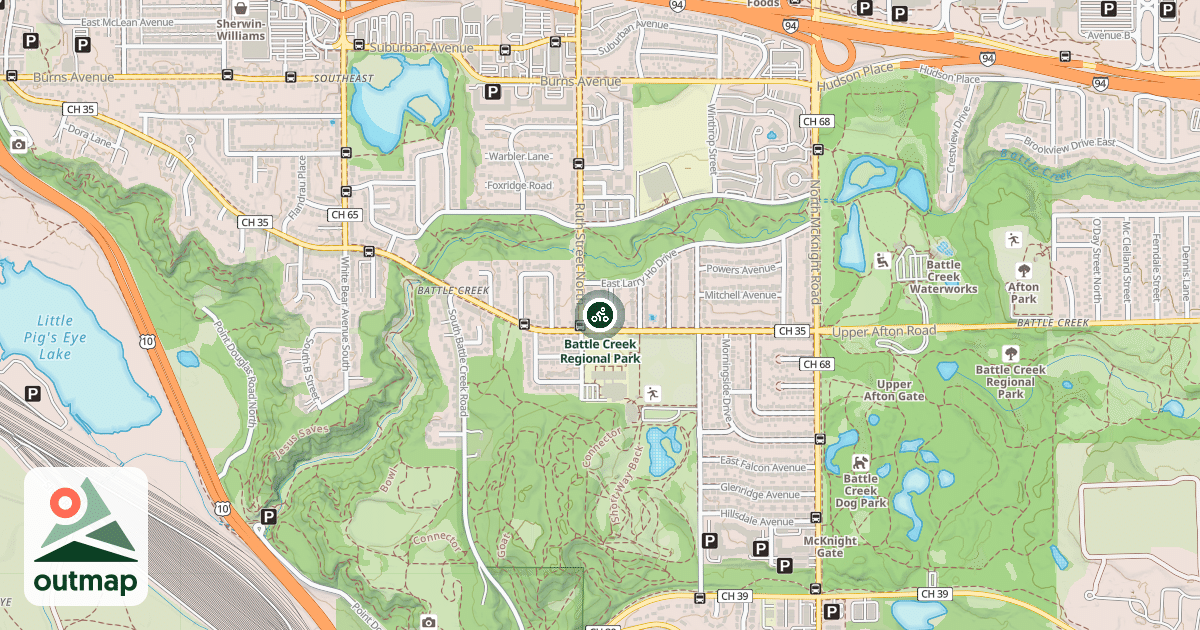 Map of Battle Creek Regional Park