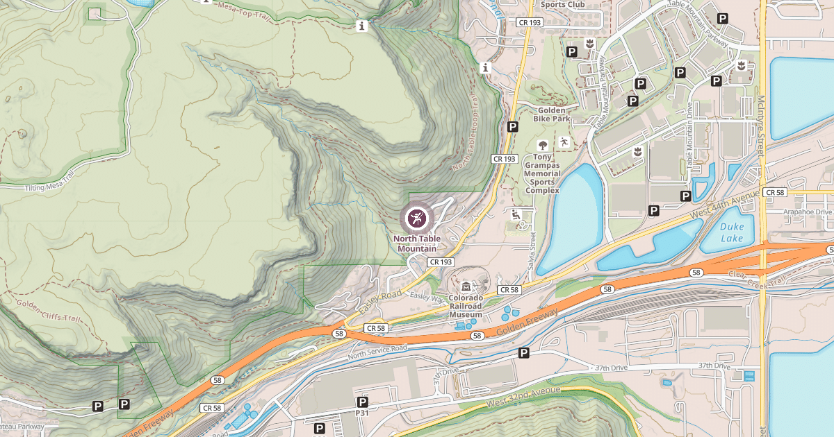 Map preview of North Table Mountain