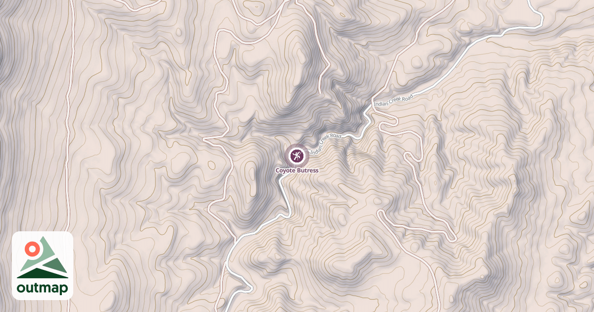 Map of Coyote Butress