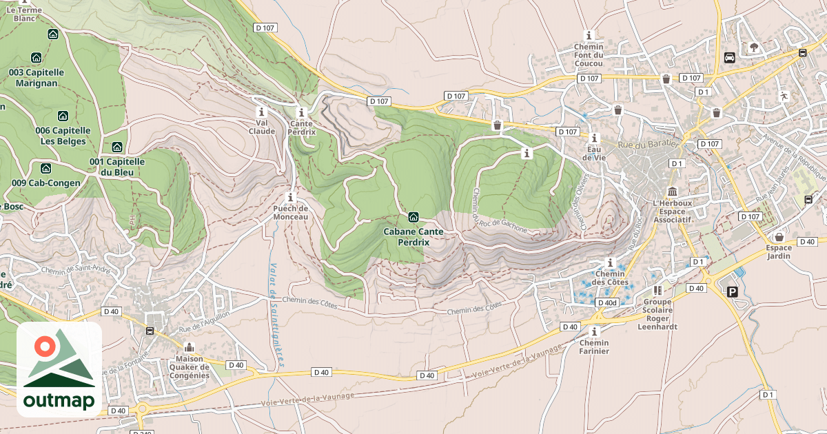 Map of Cabane Cante Perdrix