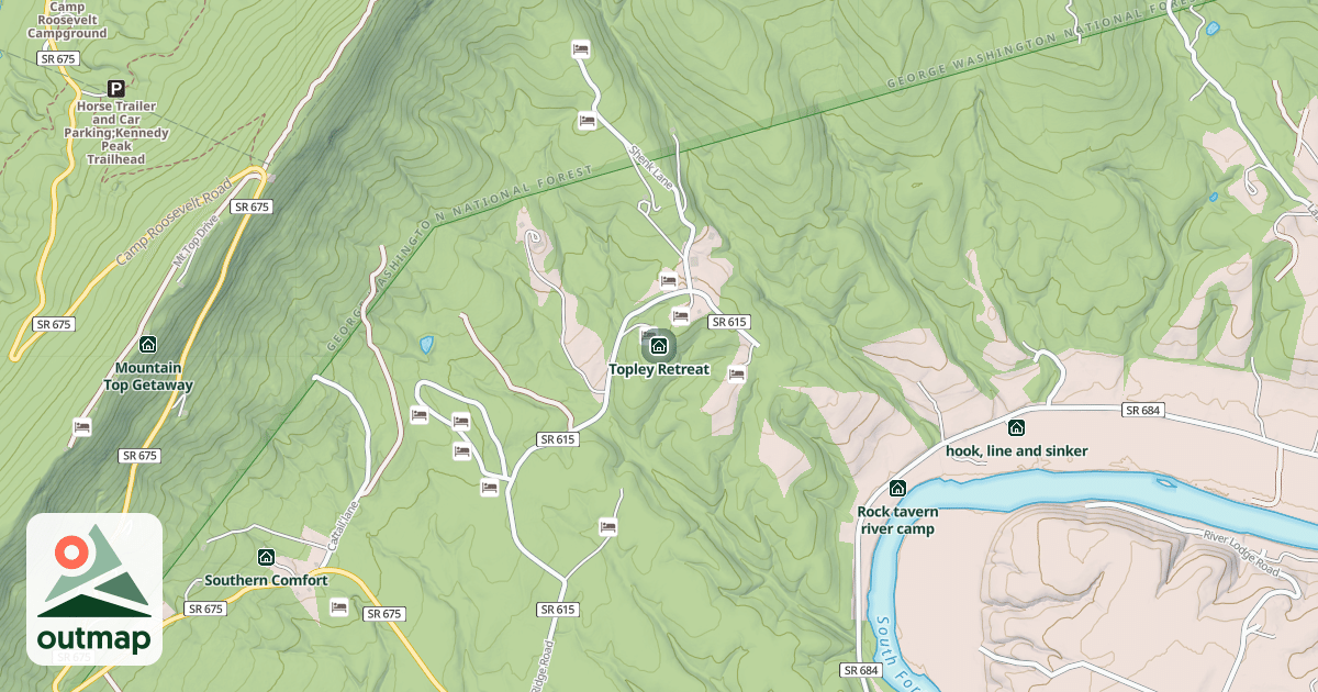Map of Topley Retreat