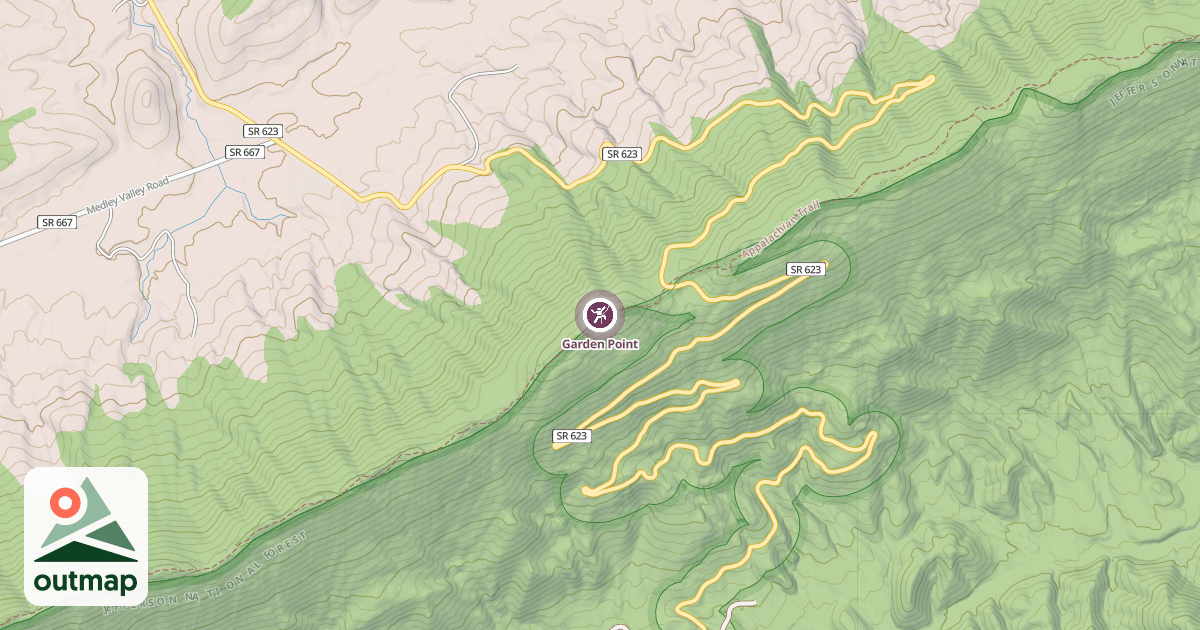 Map of Garden Point