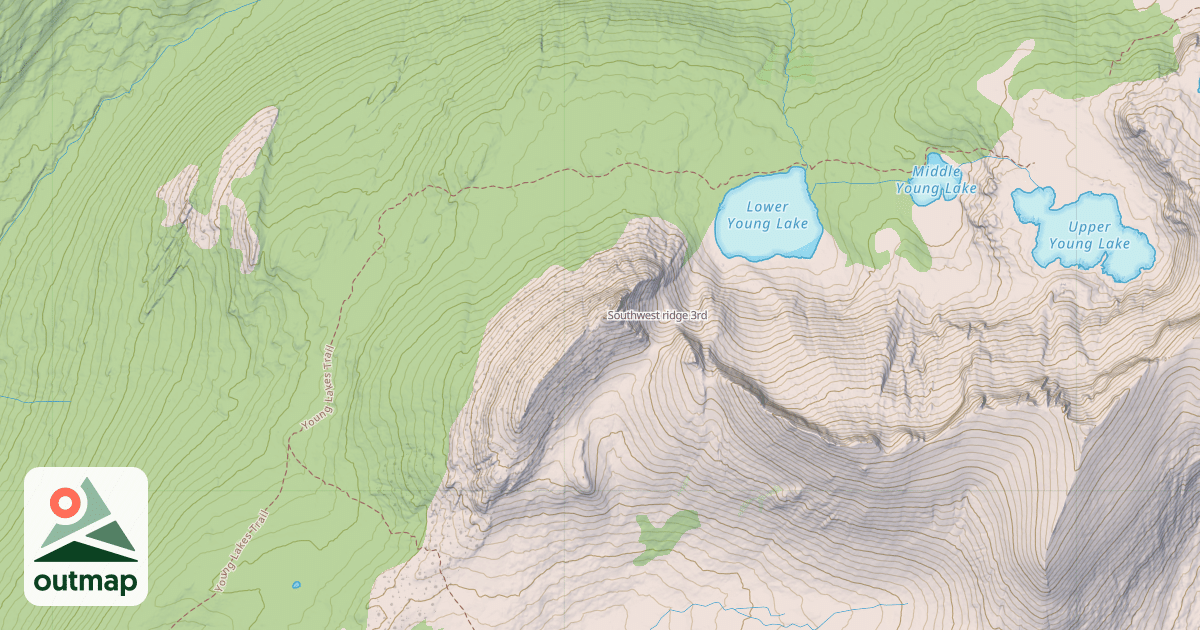 Map of Southwest ridge