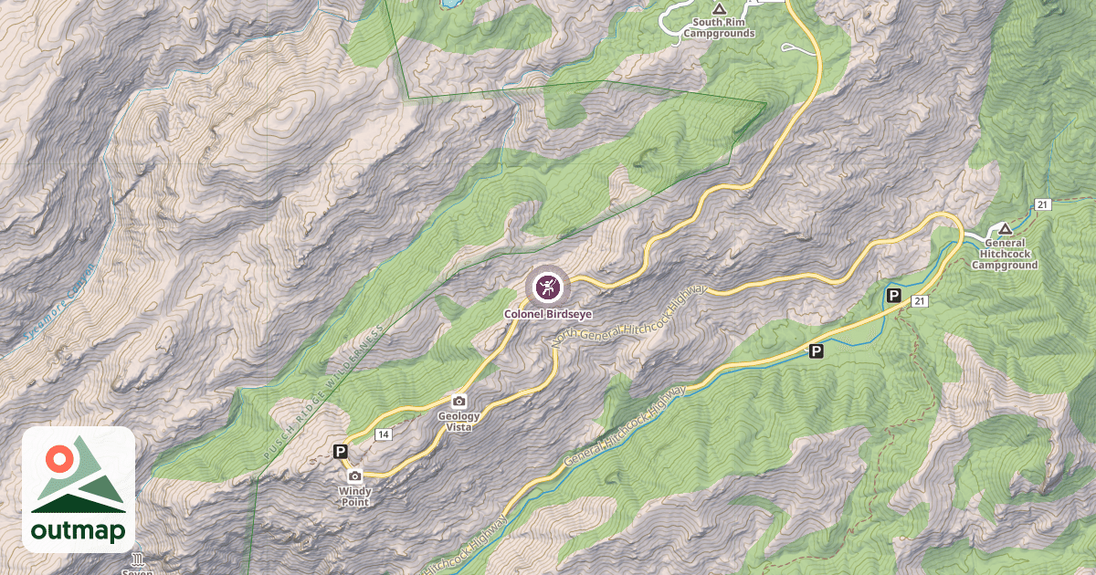 Map of Colonel Birdseye