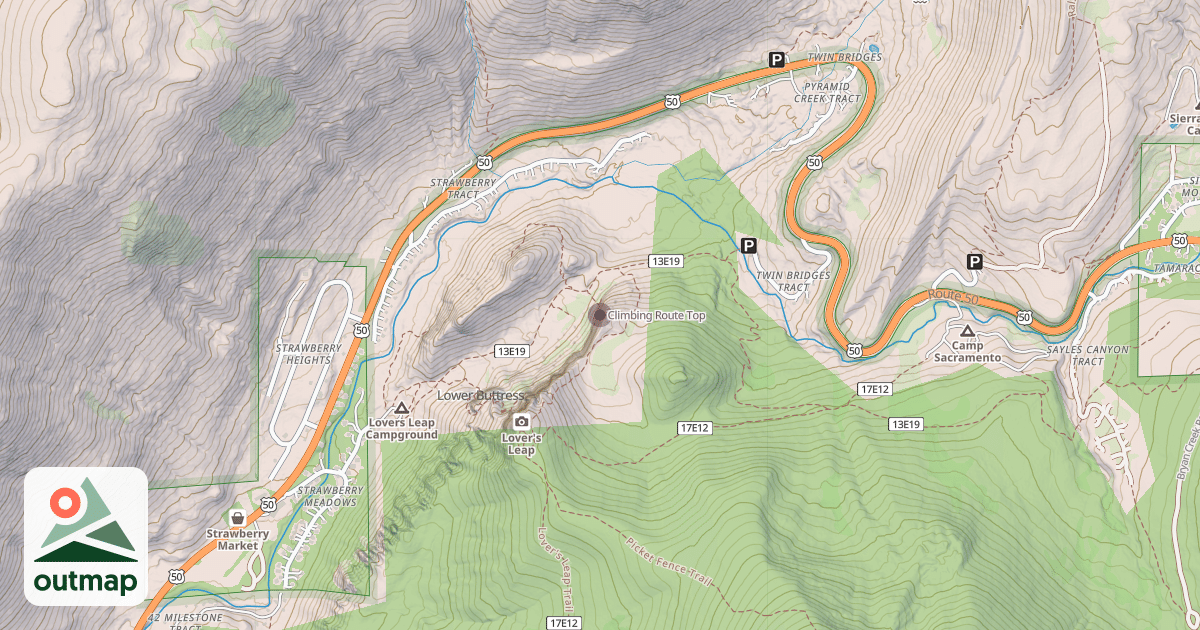 Map of Climbing Route Top