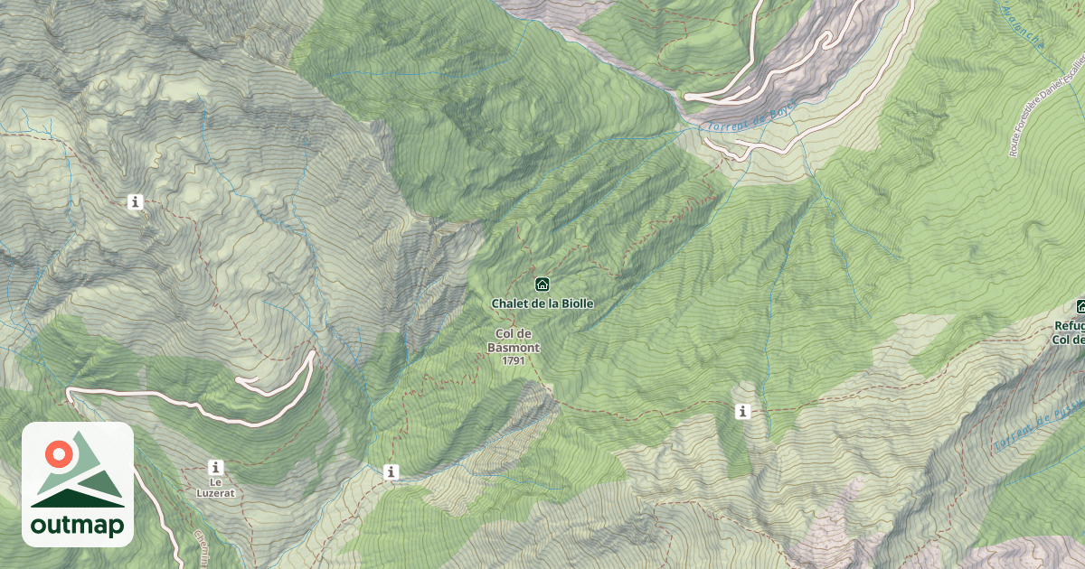 Map of Chalet de la Biolle