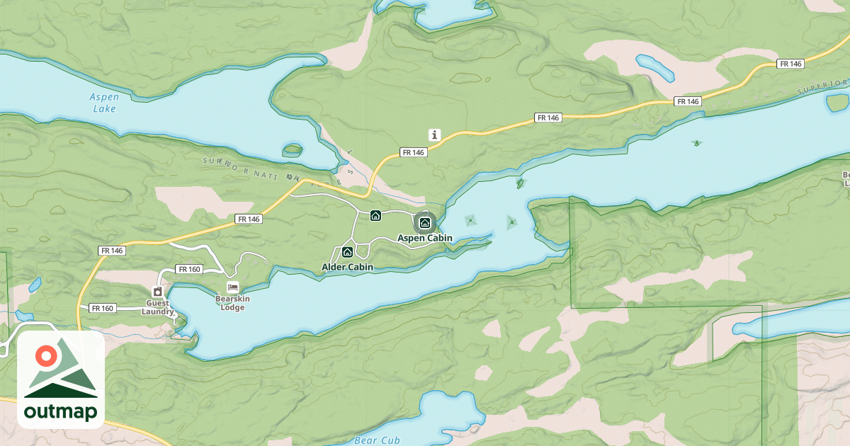 Map of Aspen Cabin