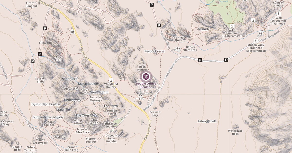 Map preview of Double Orifice Boulder