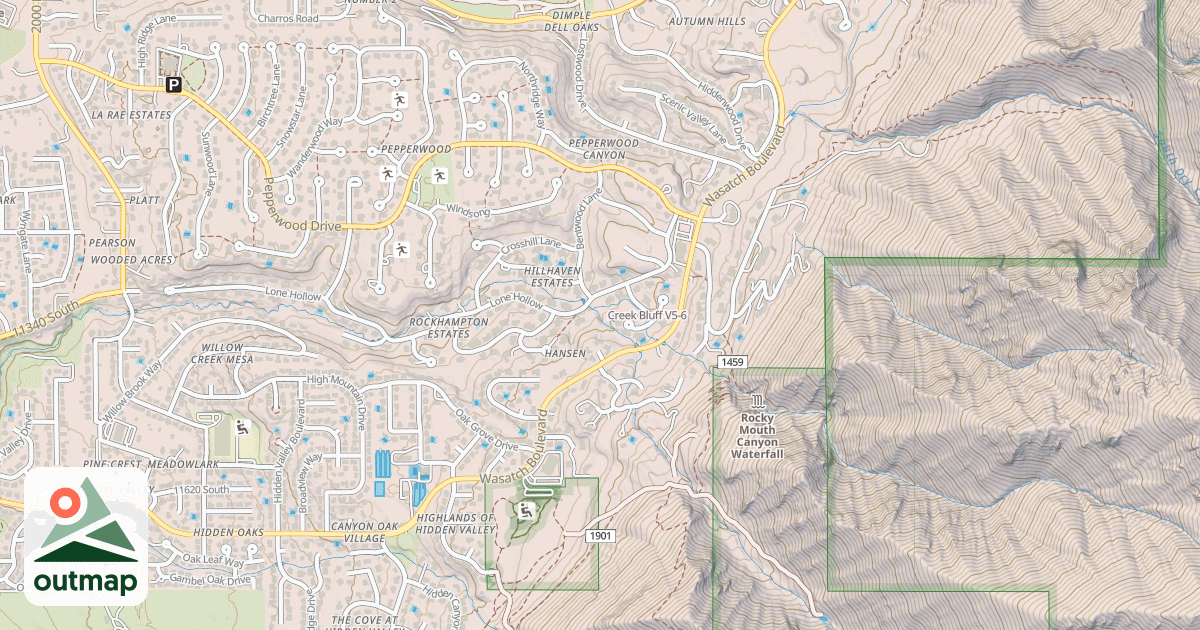 Map of Creek Bluff