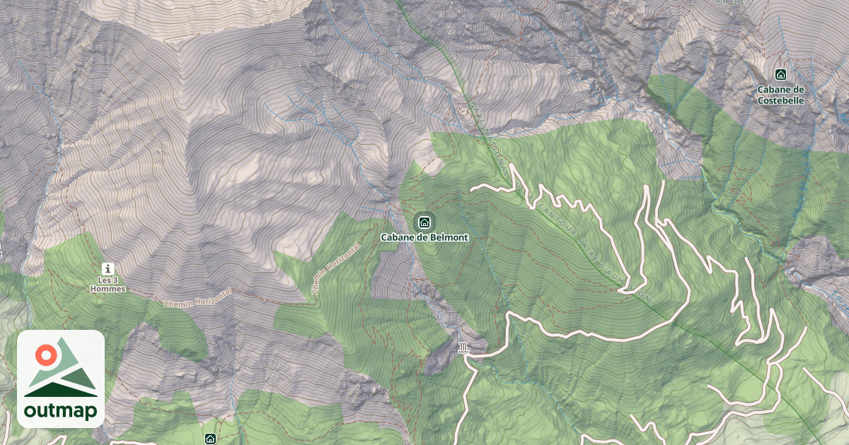 Map of Cabane de Belmont