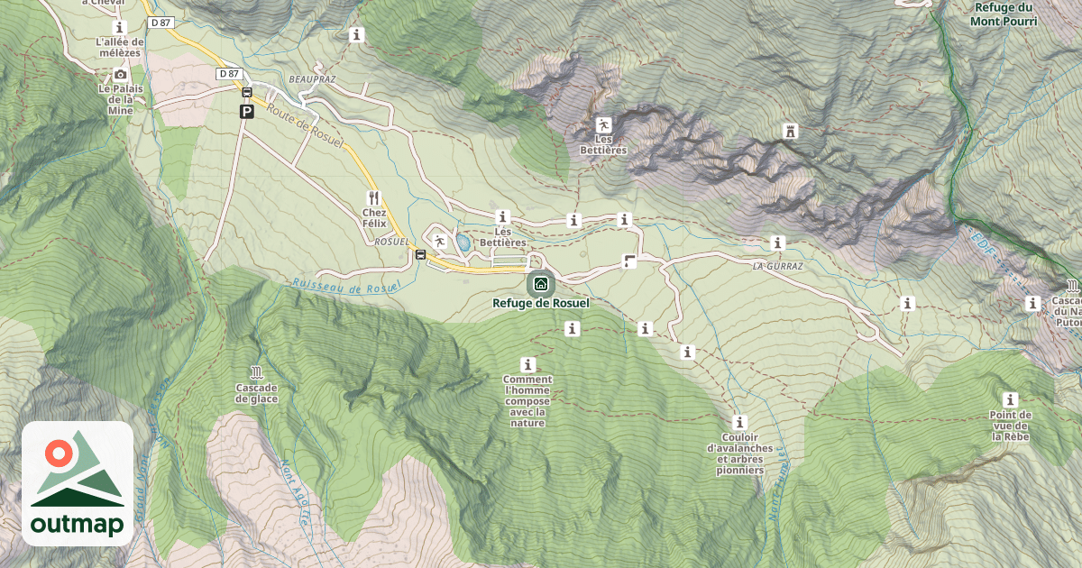 Map of Refuge de Rosuel