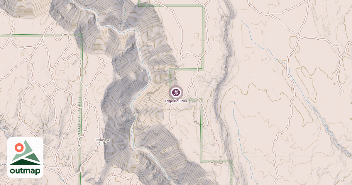 Map of Edge Boulder