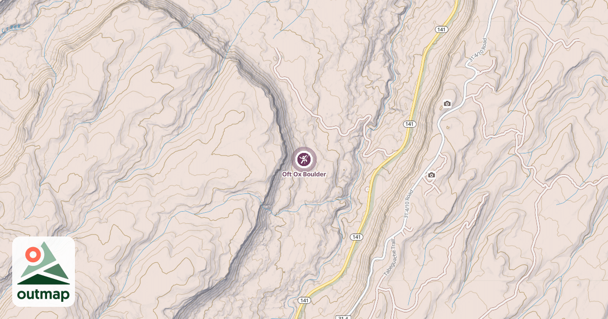 Map of Oft Ox Boulder