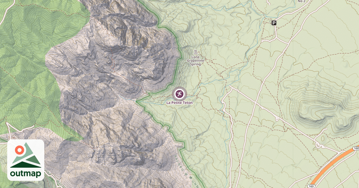 Map of La Petite Teton