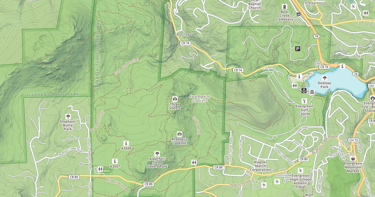 Map preview of Face Right of Crack
